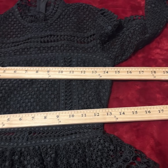 SELF-PORTRAIT Ava Guipure Lace Mini Dress Size 4 - Picture 9 of 10